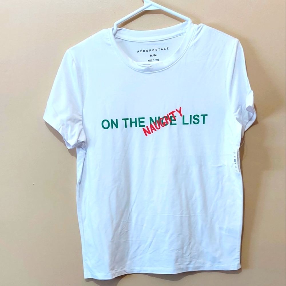 On the Naughty List White Tshirt